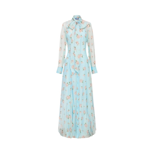 Leo Lin Lilith Tie Neck Maxi Dress - Leo Lin Dress - Australian Luxury Fashion - Shop at Luxury Shoes 