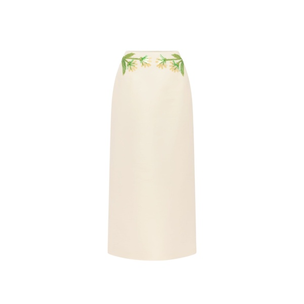 Leo Lin Quinn Embellished Wool Midi Skirt - Leo Lin Dress - Australian Luxury Fashion - Shop at Luxury Shoes 
