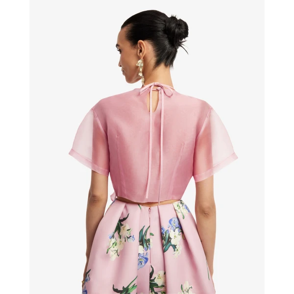 Leo Lin Riley Embroidered Sleeve Top - Leo Lin Dress - Australian Luxury Fashion - Shop at Luxury Shoes 