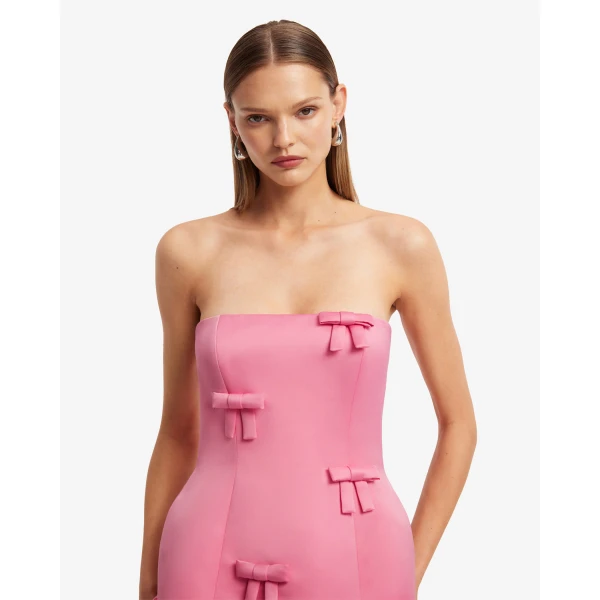 Leo Lin Roselle Bow Mini Dress - Leo Lin Dress - Australian Luxury Fashion - Shop at Luxury Shoes 