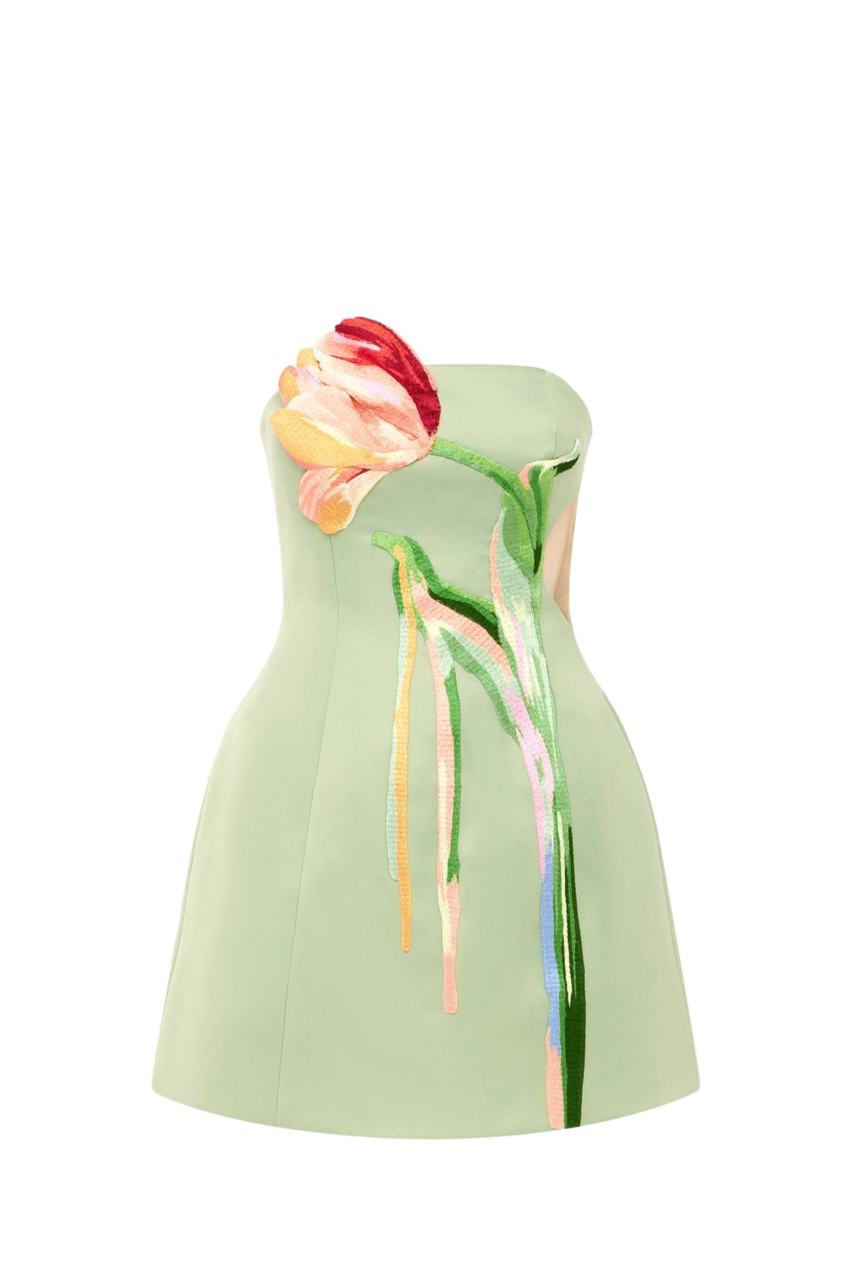 Leo Lin Roselle Cutout Bustier Mini Dress