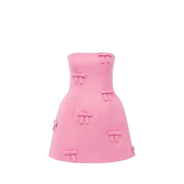 Leo Lin Roselle Bow Mini Dress - Leo Lin Dress - Australian Luxury Fashion - Shop at Luxury Shoes 