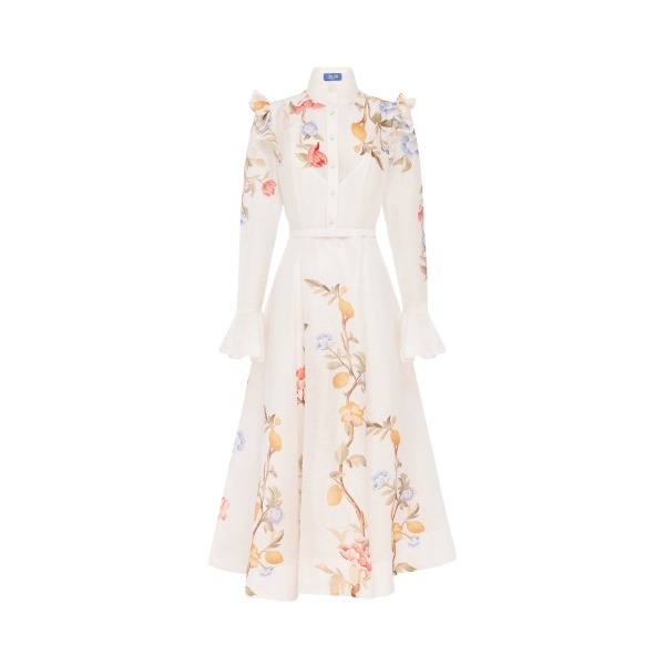 Leo Lin Selina Butterfly Sleeve Midi Dress - Leo Lin Dress - Australian Luxury Fashion - Shop at Luxury Shoes 