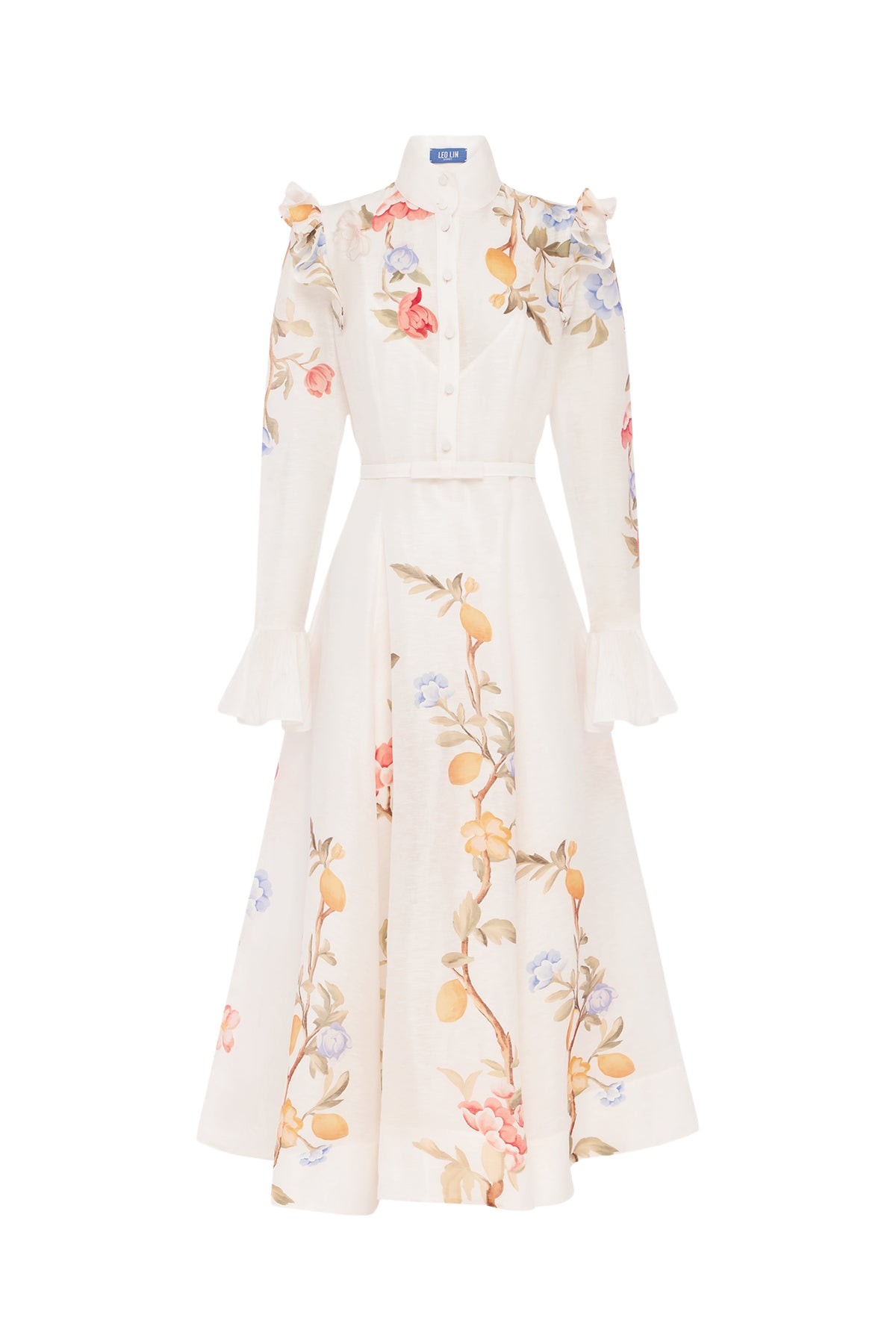 Leo Lin Selina Butterfly Sleeve Midi Dress