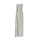Costarellos Lorinne Jersey Crystal Gown