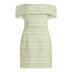 Markarian Alice Lime Textured Stripe Dress - Dresses - New York Luxury Occasion Wear at Luxury Shoes 