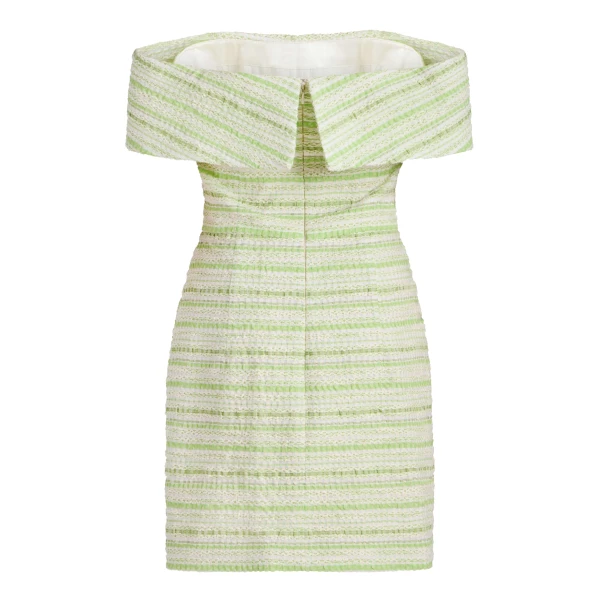 Markarian Alice Lime Textured Stripe Dress - Dresses - New York Luxury Occasion Wear at Luxury Shoes 