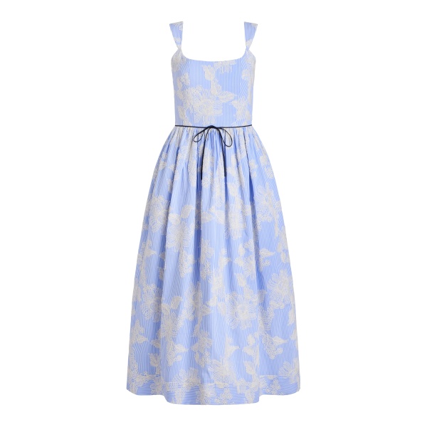 Markarian Apple Embroidered Stripe Dress - Dresses - New York Luxury Occasion Wear at Luxury Shoes 