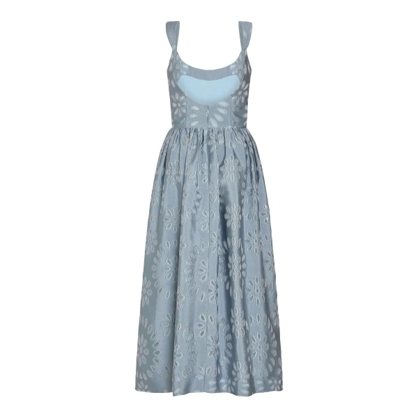 Markarian Apple Floral Organza Burnout Corset Midi Dress - Dresses - New York Luxury Occasion Wear at Luxury Shoes 