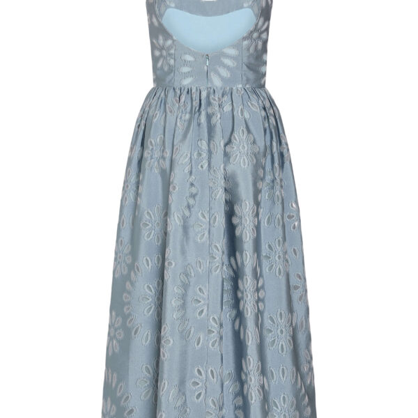 Markarian Apple Floral Organza Burnout Corset Midi Dress, view 5