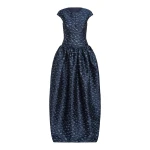 Markarian Ballade Navy Floral Brocade Gown - Dresses - New York Luxury Occasion Wear at Luxury Shoes 