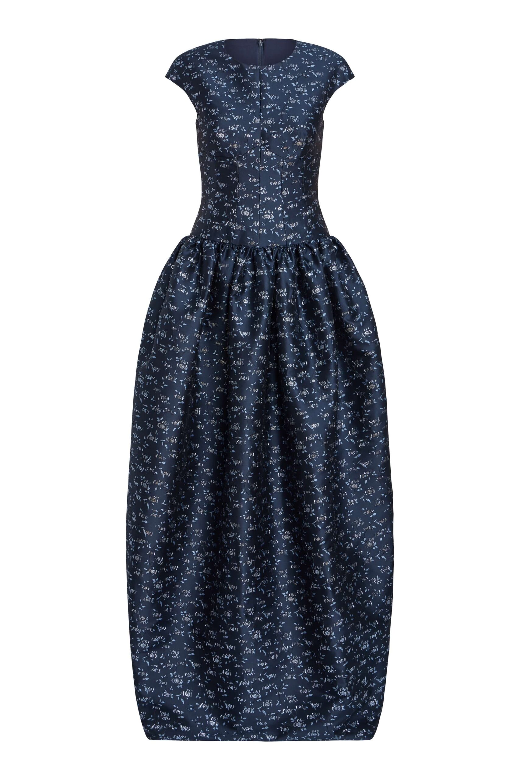 Markarian Ballade Navy Floral Brocade Gown - Dresses - New York Luxury Occasion Wear at Luxury Shoes Markarian Ballade Navy Floral Brocade Gown - Dresses - New York Luxury Occasion Wear at Luxury Shoes