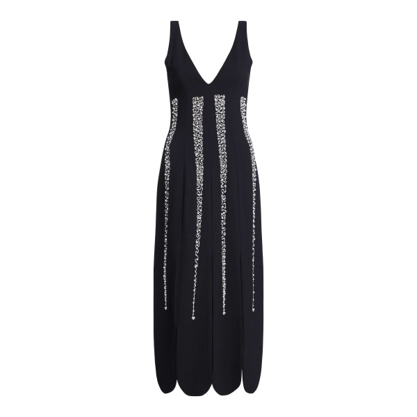 Markarian Brandy Pearl Stripe Embroidery Midi Dress - Dresses - New York Luxury Occasion Wear at Luxury Shoes 