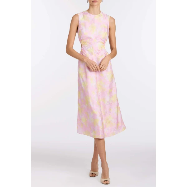 Markarian Carmen Floral Satin Dress - Dresses - New York Luxury Occasion Wear at Luxury Shoes 
