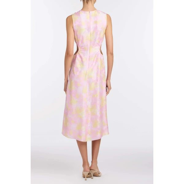 Markarian Carmen Floral Satin Dress - Dresses - New York Luxury Occasion Wear at Luxury Shoes 