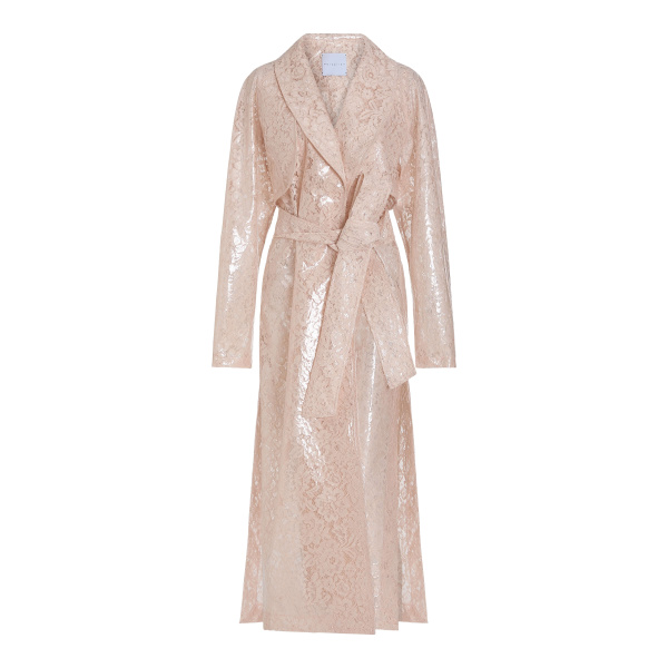 Markarian Clooney Laminated Lace Trench Coat - Coats - New York Luxury Occasion Wear at Luxury Shoes 
