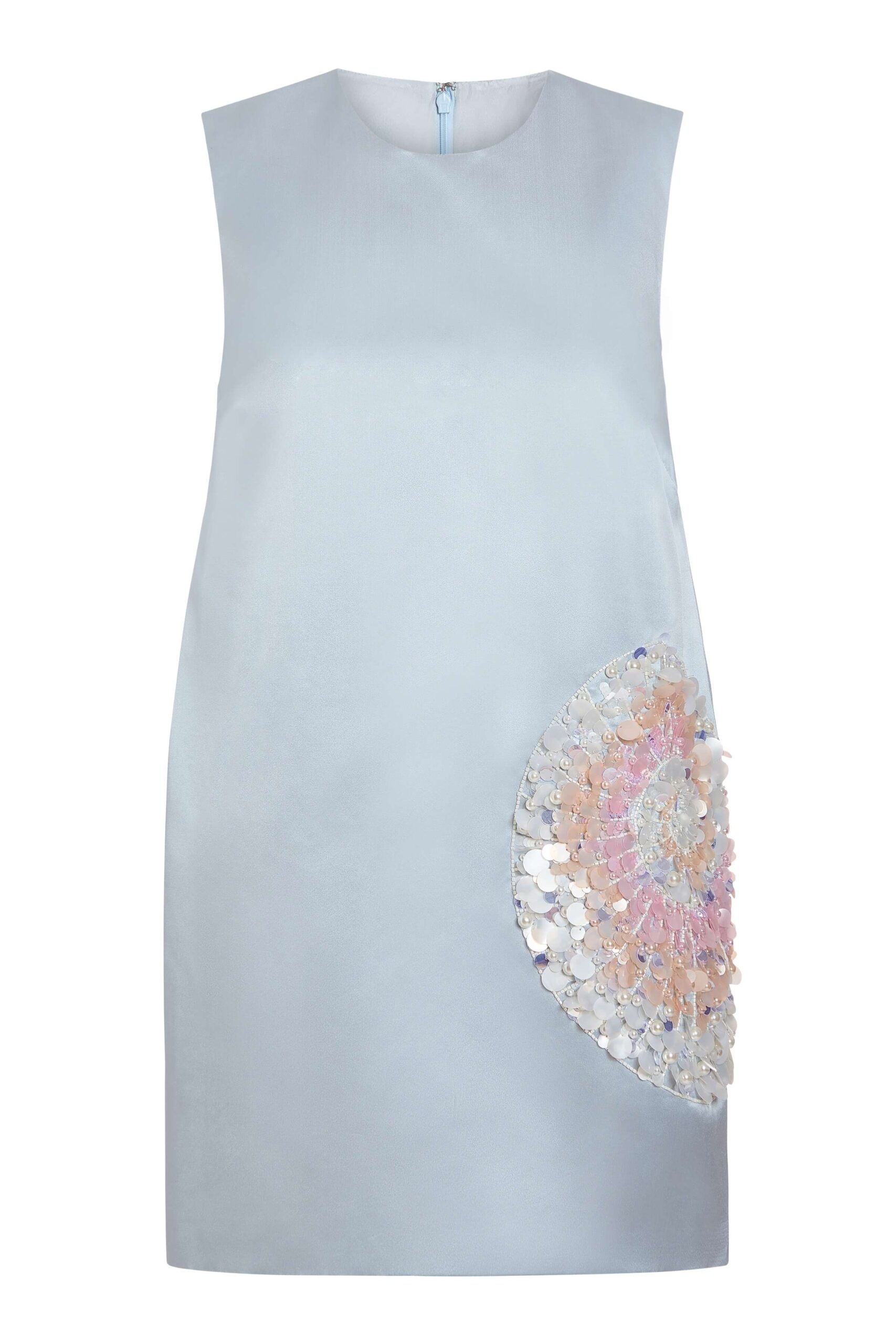Markarian Daisy Bluebell Satin Mini Cocoon Dress - Dresses - New York Luxury Occasion Wear at Luxury Shoes Markarian Daisy Bluebell Satin Mini Cocoon Dress - Dresses - New York Luxury Occasion Wear at Luxury Shoes