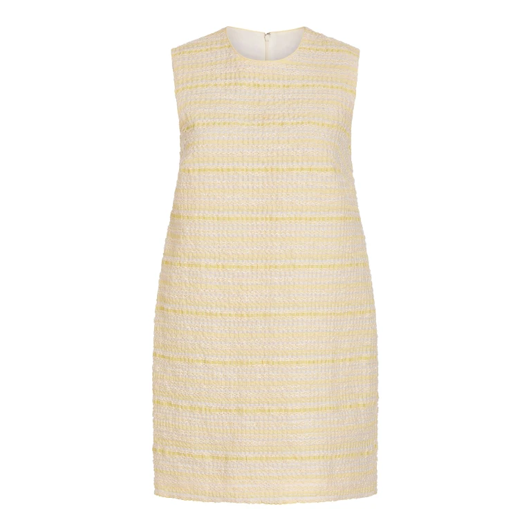 Markarian Daisy Lemon Textured Stripe Mini Dress - Dresses - New York Luxury Occasion Wear at Luxury Shoes 