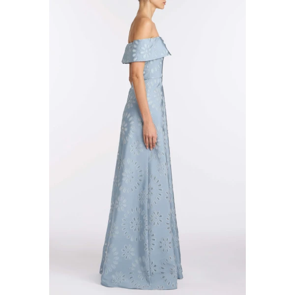 Markarian Ella Floral Burnout Gown - Dresses - New York Luxury Occasion Wear at Luxury Shoes 