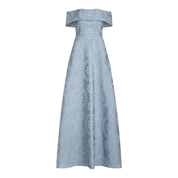 Markarian Ella Floral Burnout Gown - Dresses - New York Luxury Occasion Wear at Luxury Shoes 