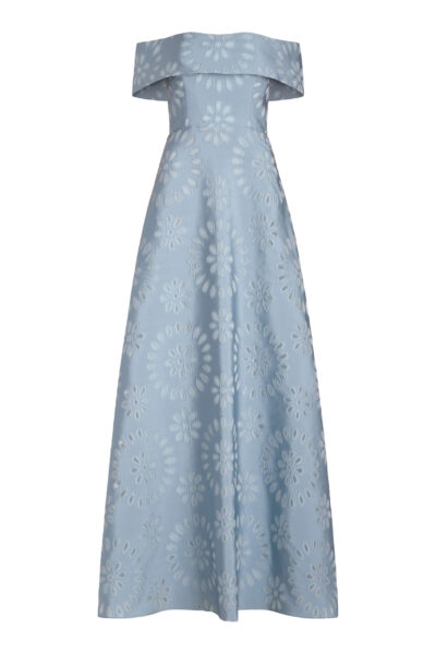 Markarian Ella Floral Burnout Gown - Dresses - New York Luxury Occasion Wear at Luxury Shoes 