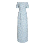 Markarian Gilda Cornflower And Mint Brocade Gown - Dresses - New York Luxury Occasion Wear at Luxury Shoes 