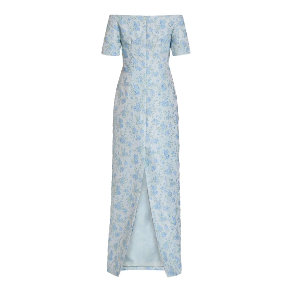 Markarian Gilda Cornflower And Mint Brocade Gown - Dresses - New York Luxury Occasion Wear at Luxury Shoes 