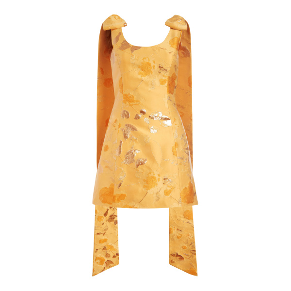 Markarian Gita Gold Floral Brocade Mini Dress - Dresses - New York Luxury Occasion Wear at Luxury Shoes 