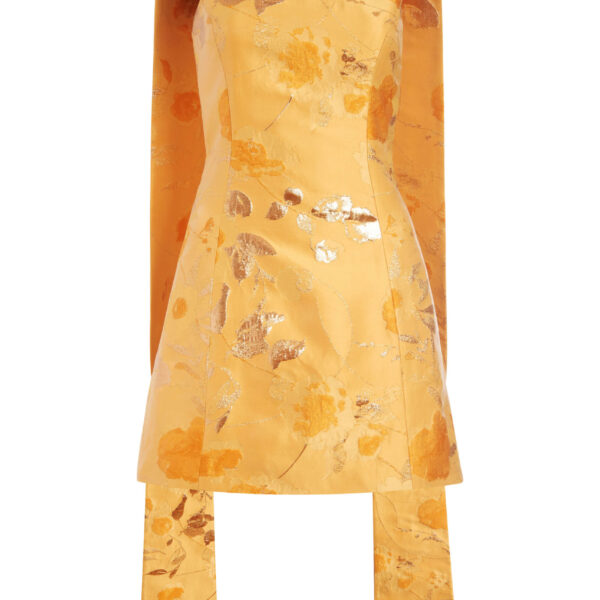 Markarian Gita Gold Floral Brocade Mini Dress
