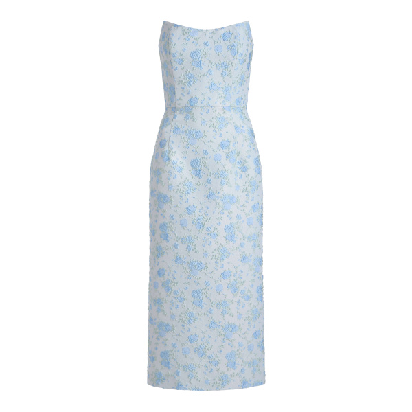 Markarian Giulia Cornflower And Mint Brocade Dress - Dresses - New York Luxury Occasion Wear at Luxury Shoes 