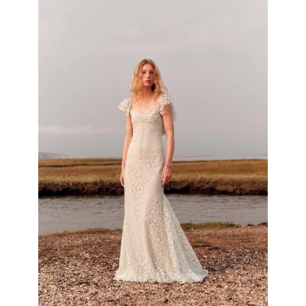 Markarian Katharina Seafoam Lace Gown - Dresses - New York Luxury Occasion Wear at Luxury Shoes 