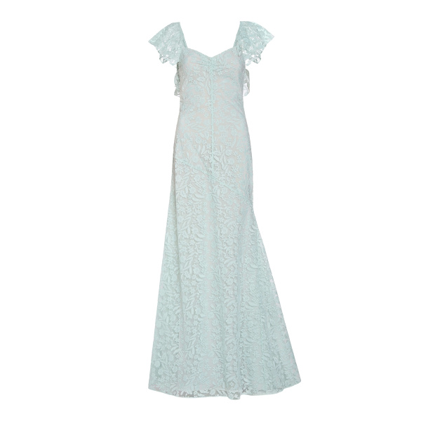 Markarian Katharina Seafoam Lace Gown - Dresses - New York Luxury Occasion Wear at Luxury Shoes 