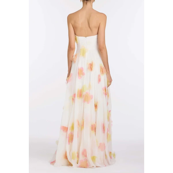 Markarian Laila Floral Beaded Organza Strapless Gown - Dresses - New York Luxury Occasion Wear at Luxury Shoes 
