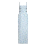 Markarian Lillia Cornflower And Mint Brocade Gown - Dresses - New York Luxury Occasion Wear at Luxury Shoes 