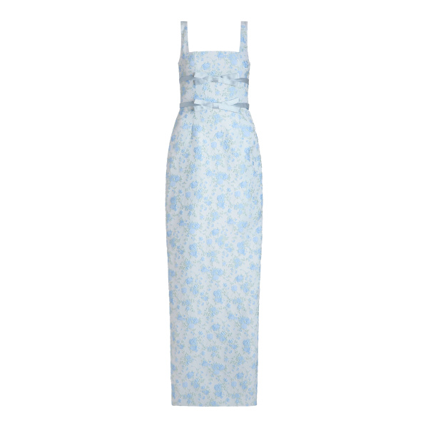 Markarian Lillia Cornflower And Mint Brocade Gown - Dresses - New York Luxury Occasion Wear at Luxury Shoes 