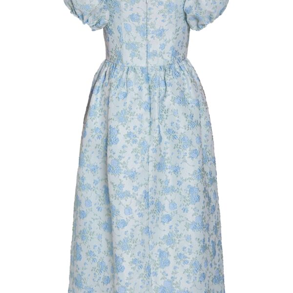Markarian Lillian Cornflower And Mint Brocade Midi Dress, view 5