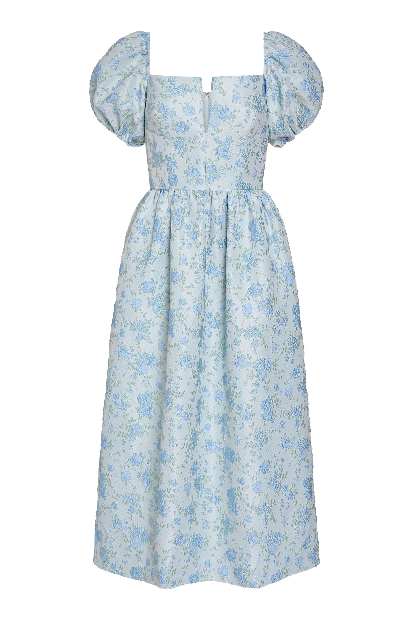 Markarian Lillian Cornflower And Mint Brocade Midi Dress - Dresses - New York Luxury Occasion Wear at Luxury Shoes Markarian Lillian Cornflower And Mint Brocade Midi Dress - Dresses - New York Luxury Occasion Wear at Luxury Shoes