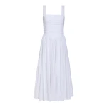 Markarian Maeve Cotton Eyelet Square Neck Midi Dress - Dresses - New York Luxury Occasion Wear at Luxury Shoes 