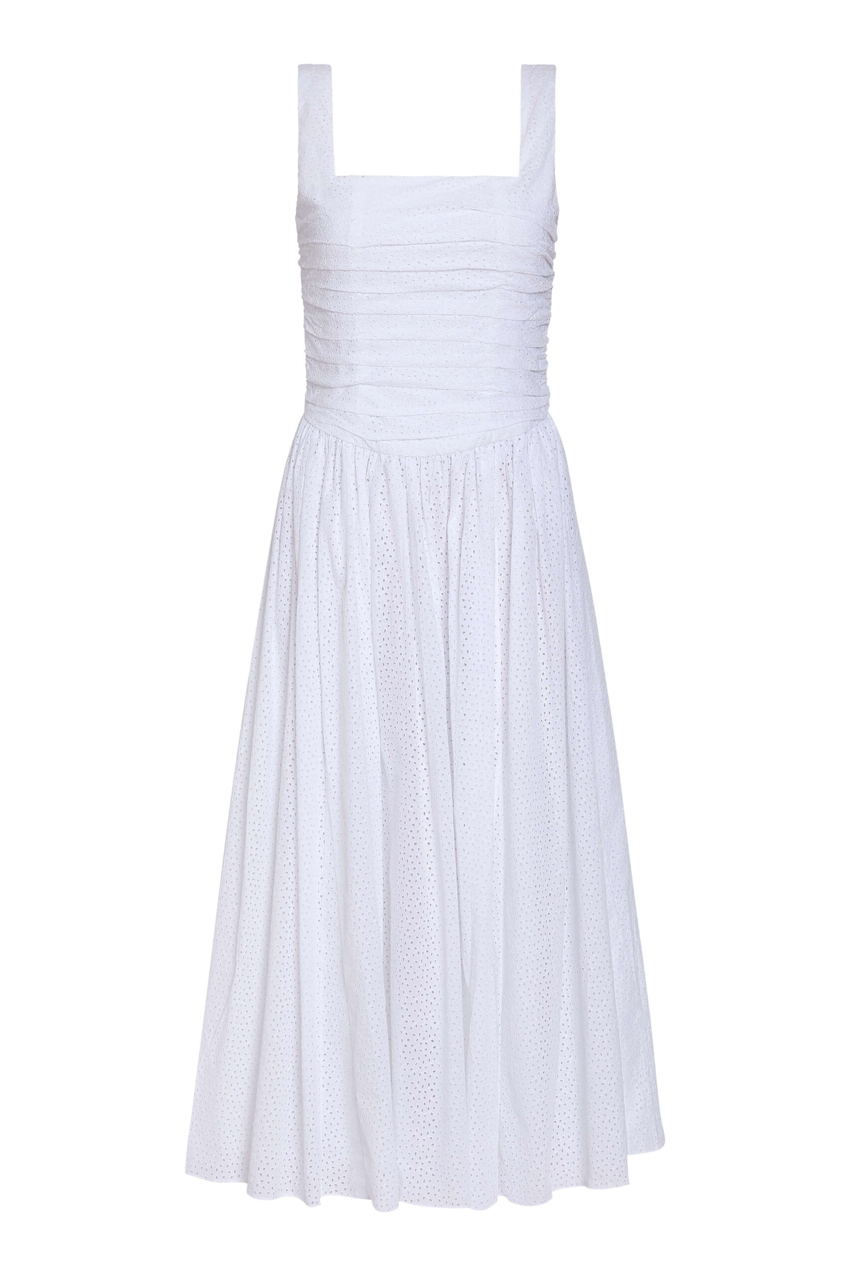 Markarian Maeve Cotton Eyelet Square Neck Midi Dress - Dresses - New York Luxury Occasion Wear at Luxury Shoes Markarian Maeve Cotton Eyelet Square Neck Midi Dress - Dresses - New York Luxury Occasion Wear at Luxury Shoes