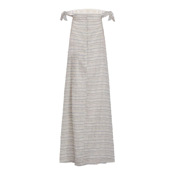 Markarian Narcissus Cornflower Textured Stripe Gown - Dresses - New York Luxury Occasion Wear at Luxury Shoes 