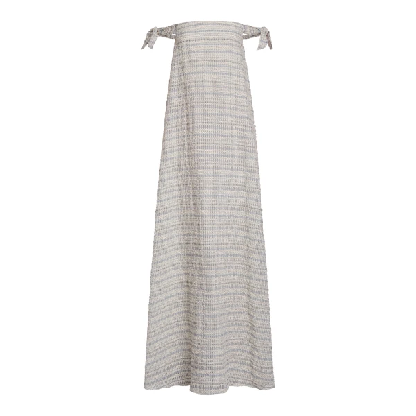 Markarian Narcissus Cornflower Textured Stripe Gown - Dresses - New York Luxury Occasion Wear at Luxury Shoes 