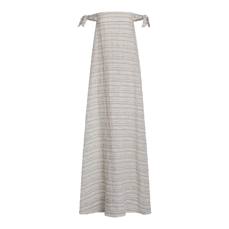 Markarian Narcissus Cornflower Textured Stripe Gown - Dresses - New York Luxury Occasion Wear at Luxury Shoes 