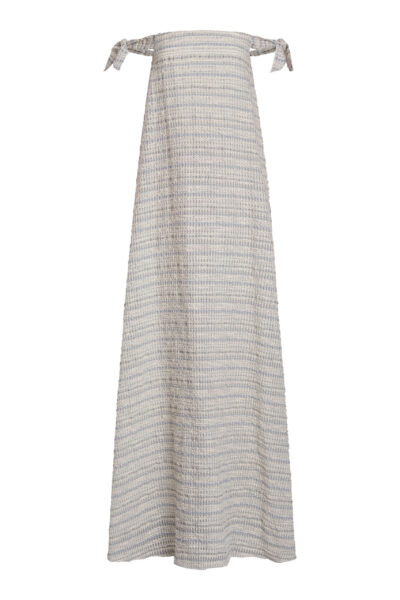 Markarian Narcissus Cornflower Textured Stripe Gown - Dresses - New York Luxury Occasion Wear at Luxury Shoes 