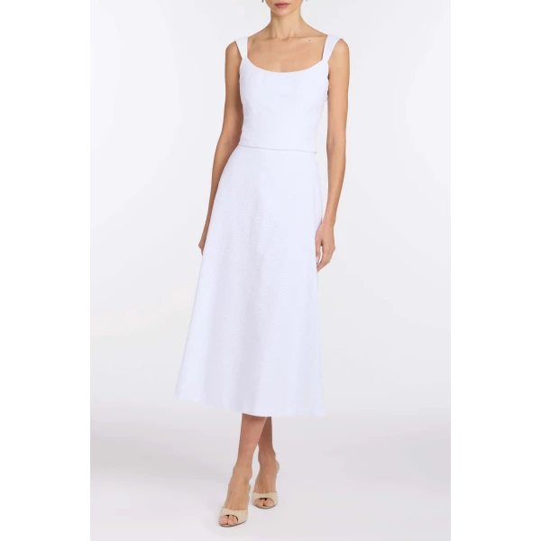 Markarian Pia Floral Eyelet Skirt - Skirts - New York Luxury Occasion Wear at Luxury Shoes 