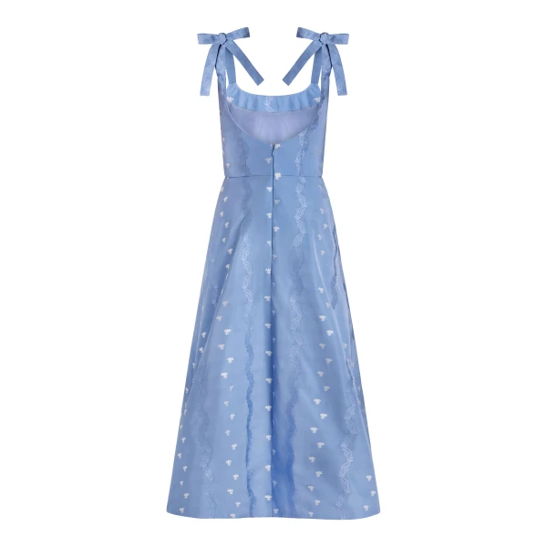 Markarian Rosalina Wedgwood Floral Taffeta Dress - Dresses - New York Luxury Occasion Wear at Luxury Shoes 