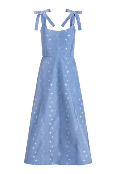Markarian Rosalina Wedgwood Floral Taffeta Dress - Dresses - New York Luxury Occasion Wear at Luxury Shoes 