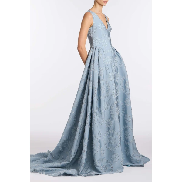 Markarian Rosebay Floral Organza Burnout Gown - Dresses - New York Luxury Occasion Wear at Luxury Shoes 