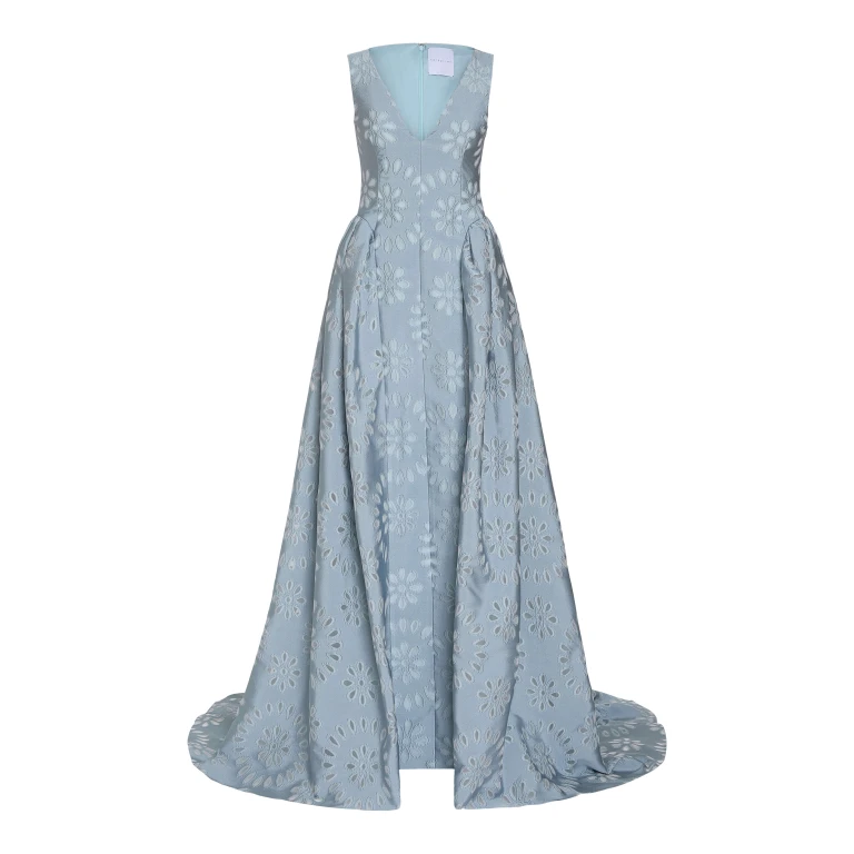 Markarian Rosebay Floral Organza Burnout Gown - Dresses - New York Luxury Occasion Wear at Luxury Shoes 