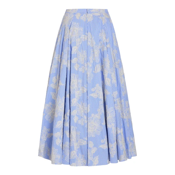 Markarian Soleil Floral Embroidered Midi Skirt - Skirts - New York Luxury Occasion Wear at Luxury Shoes 