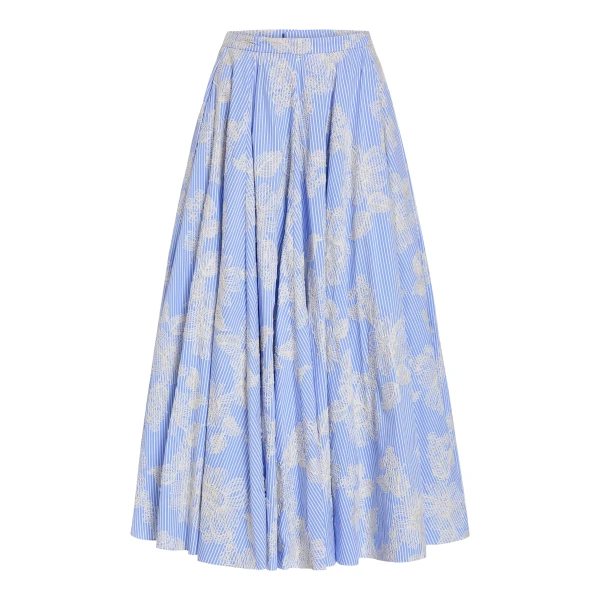 Markarian Soleil Floral Embroidered Midi Skirt - Skirts - New York Luxury Occasion Wear at Luxury Shoes 